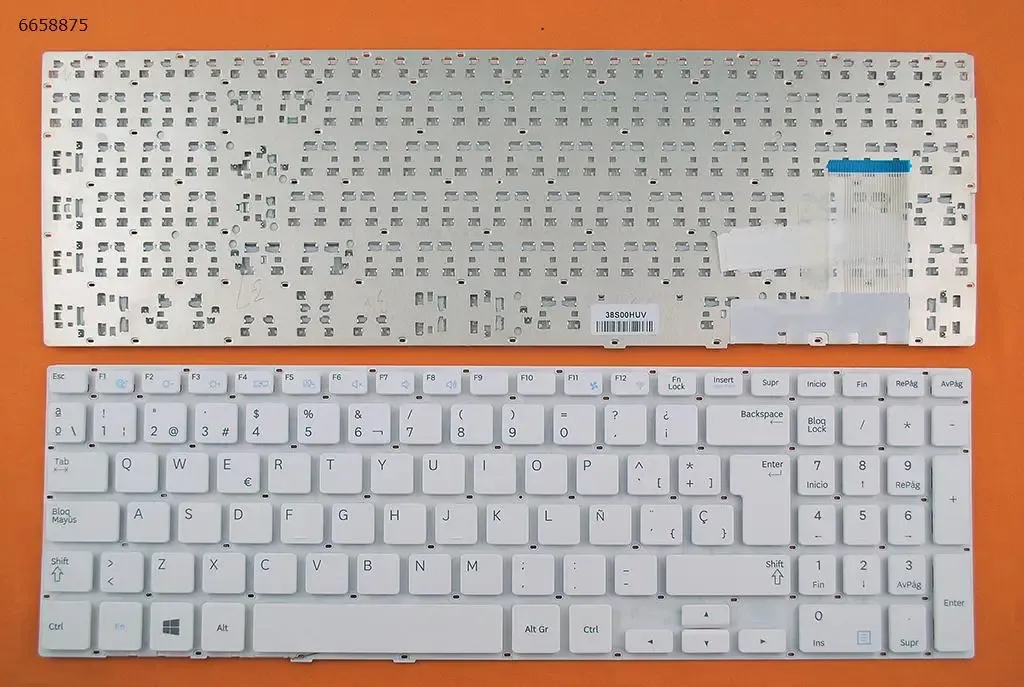 Panels Sp Spanish New Replacement Keyboard for Samsung 370r5e Np370r5e 510r5e Np510r5e 450r5e Np450r5e Laptop White