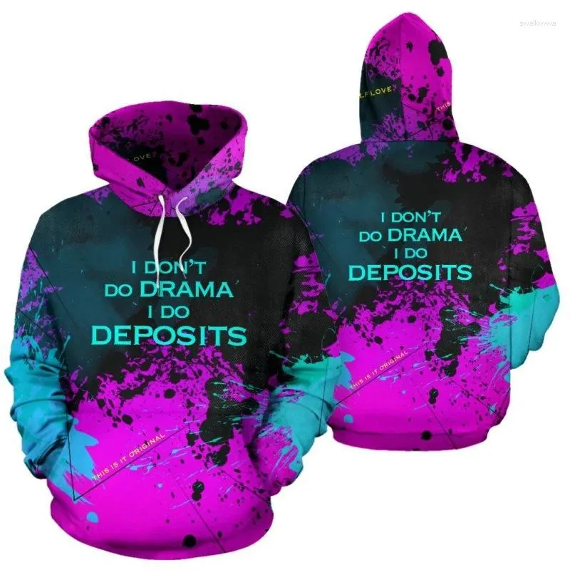 Herren Hoodies viel Glück kreativ Graffiti Brief für Männer Streetwear Kapuze -Sweatshirts Hip Hop Print Pullovers Fleece Hoodie