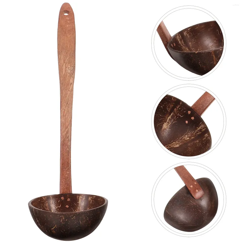 Disposable Flatware Coconuts Shell Water Ladle Multi-function Spoon Natural Sauna Room Scoop