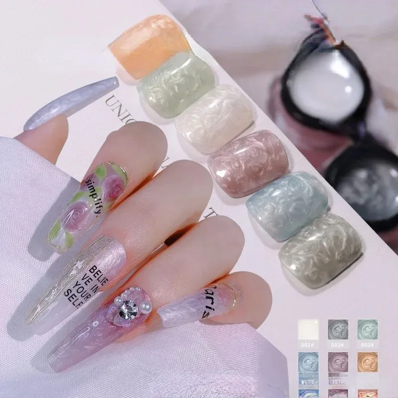 DIY Pearl Shell Thread Gel nagellack för unika nagelkonstdesigner med UV Soak Off Lack
