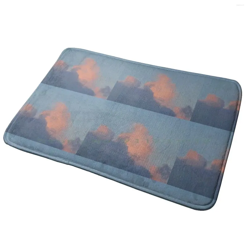 Carpets Abstract Clouds Entrance Door Mat Bath Rug Hue Sky Colors Sunset Dew Calm Skies Relax Nature Anti-Slip