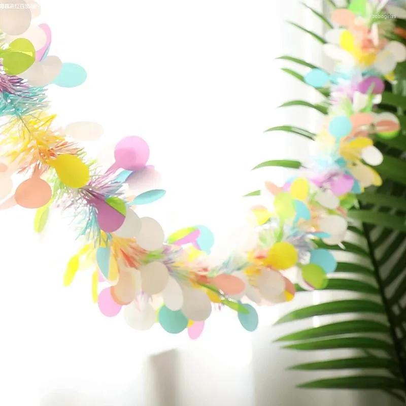 Decorative Flowers 1pc Easter Day Artificial Rattans Wreath Garland Ornaments Diy Colorful Wall Hanging Home Garden Party Festival Supplies