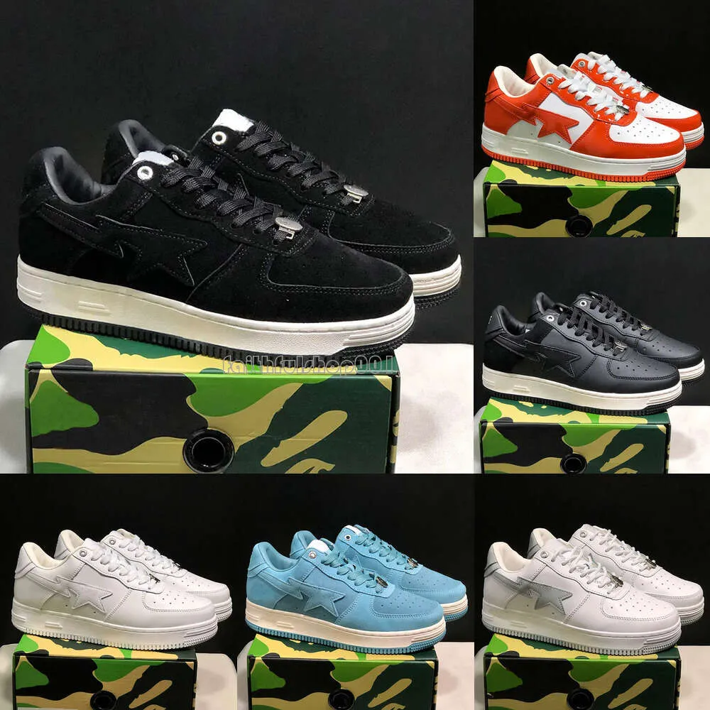 TOP Stask8 Bapestar Shoes with Box Bapestask8 Designer Sta Casual Shoes Sk8 Low Patent Leather Skateboarding Sports Bapely Sneakers Trainers Outdoor Shark