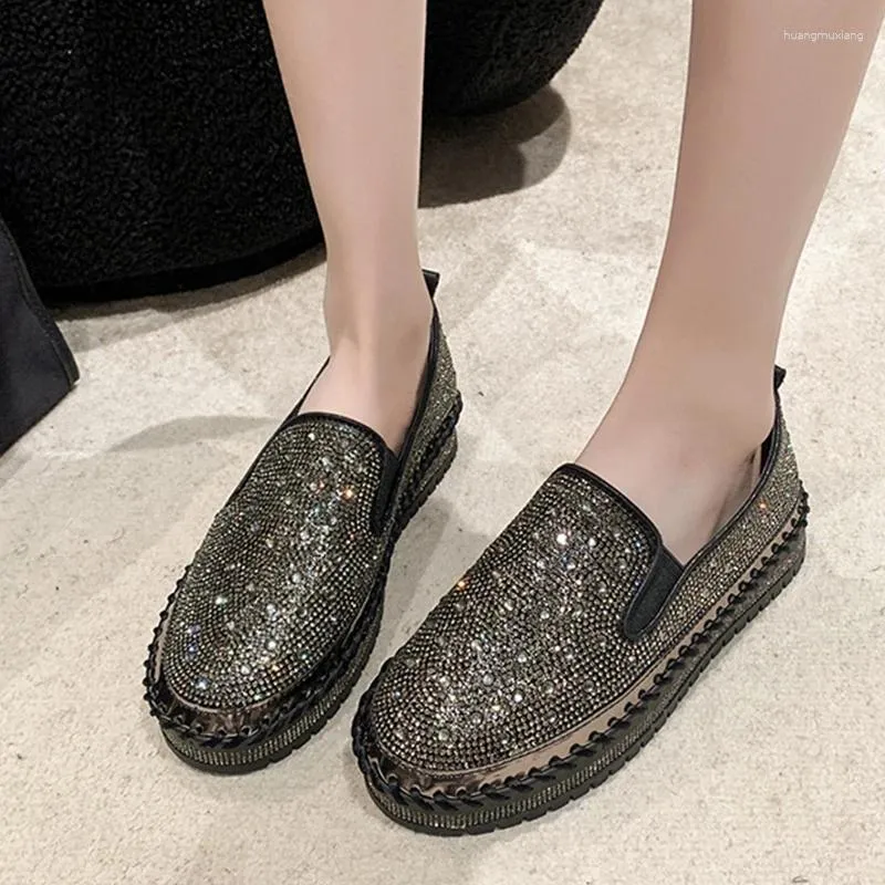 Casual Shoes Women Crystal Summer Loafers Shallow Flats Dress 2024 Fashion Walking Running Cozy Femme Zapatos