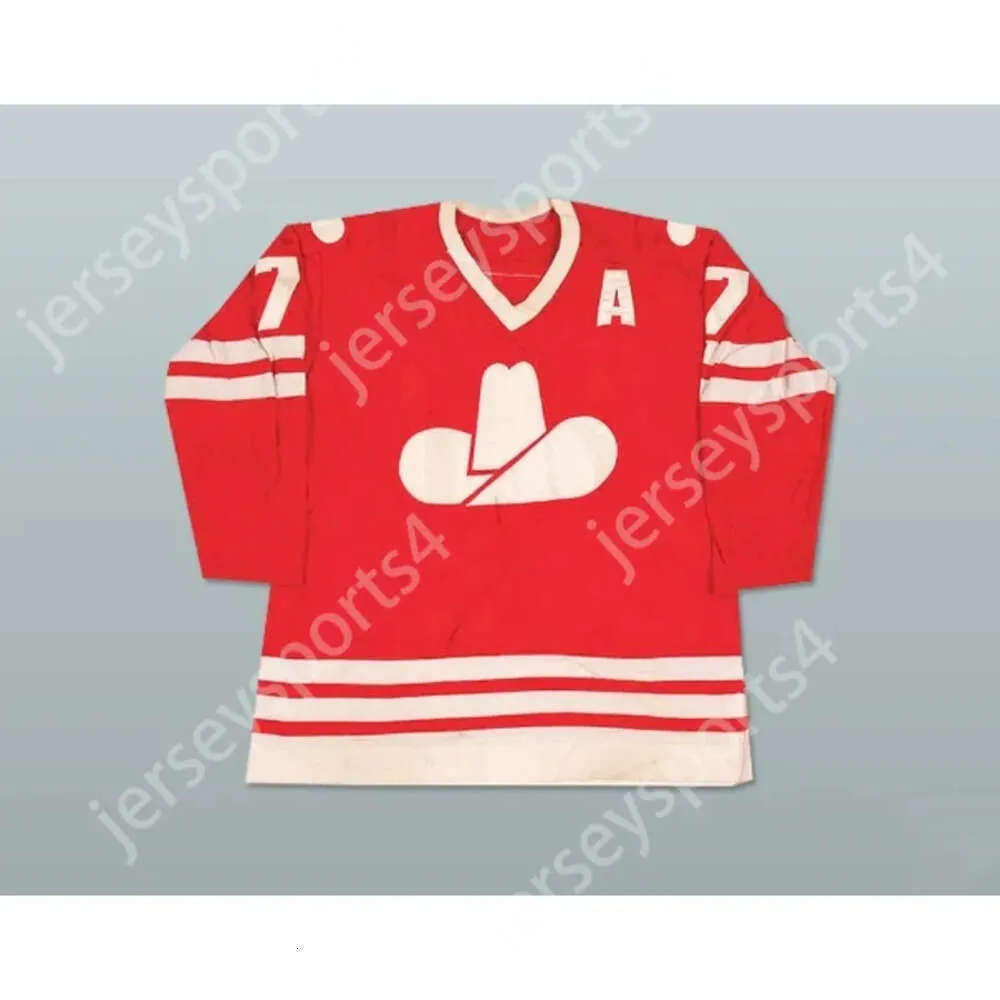 GDSIR CUSTUCH RON CHIPPERFIELD 7 WHA CALGARY COWBOYS HOCKEY JERSEY NOUVEAU TOP ED S-M-L-XL-XXL-3XL-4XL-5XL-6XL