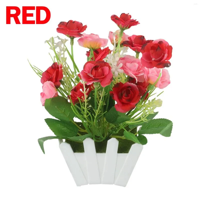 Decorative Flowers Plastic Artificial Pot Plant Durable High Quality Material Indoor & Outdoor Lifelike 13 15cm Brand