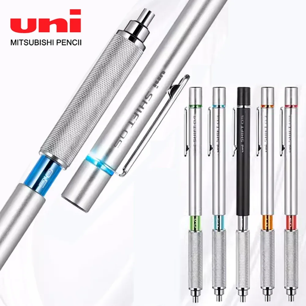 Kalemler Japonya Uni Mekanik Kalem M51010 Metal Çubuk Düşük Yerçekimi Merkezi 0.3/0.5/0.4/0.7/0.9mm Sanat El Çizimi Özel Kırtasiye