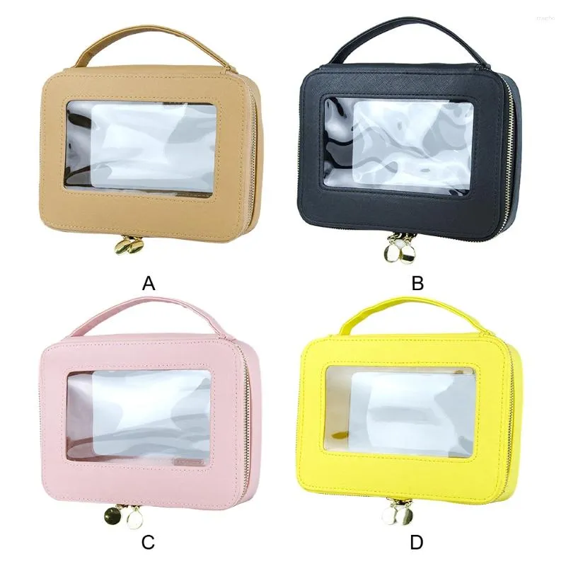 Cosmetic Bags Travel Makeup Bag With Big Opening And No Loose Thread Transparent Portable Case