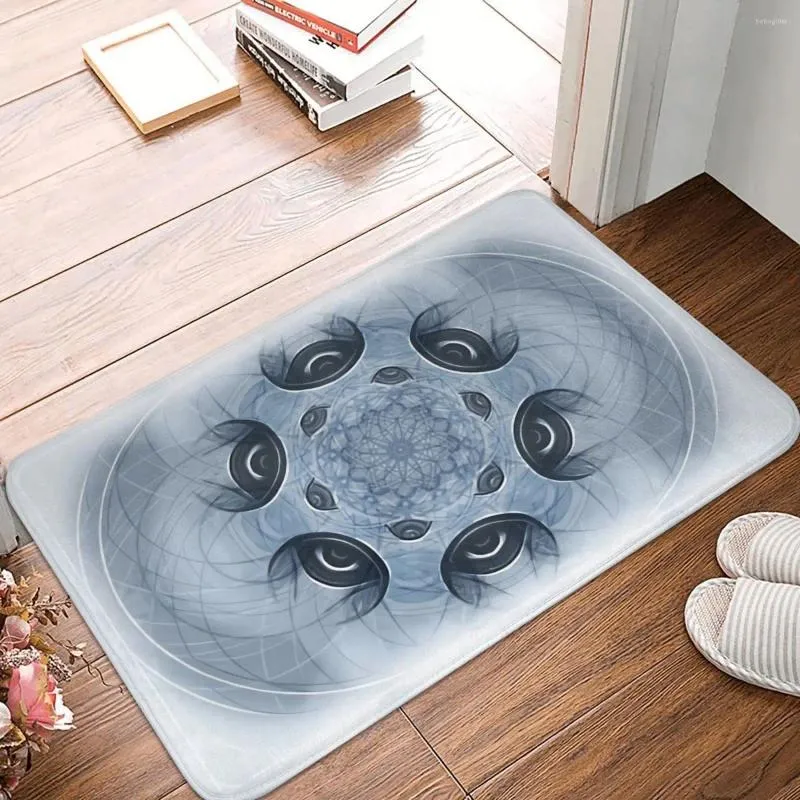 Teppiche Digitalblau Mandala Evil Eye Bath Matte Teppich Haus Fußmat Küchen Teppich Dekor