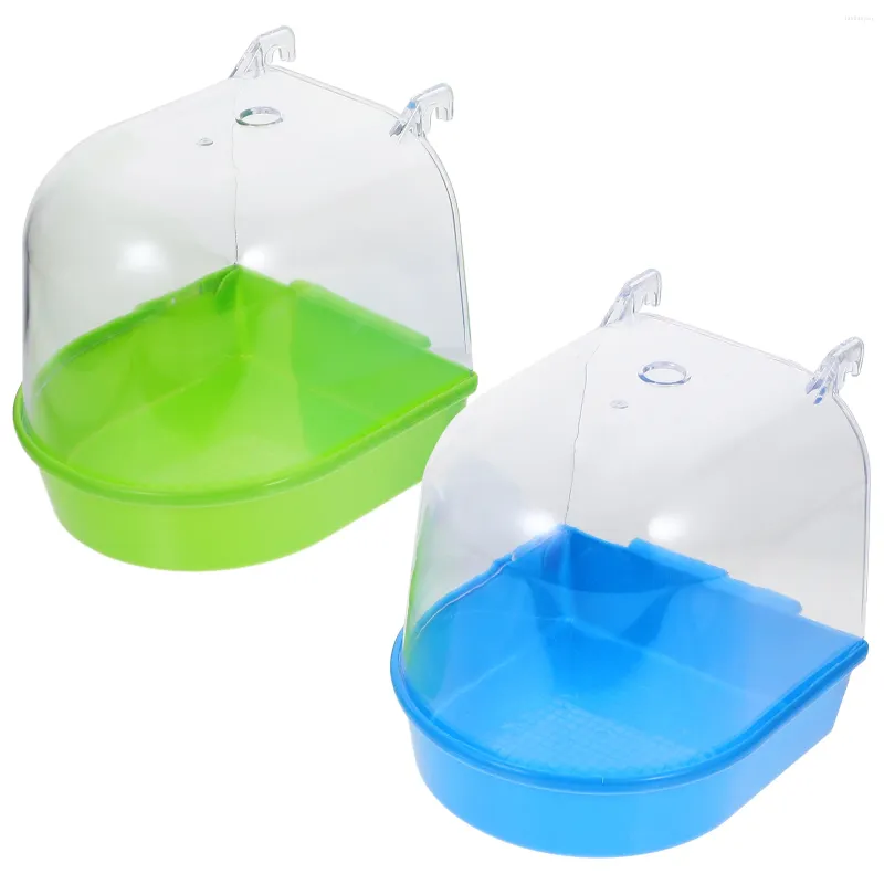 Autres fournitures d'oiseau 2pcs Créative Bathing Tubs Practical Baign Down Random Couleur