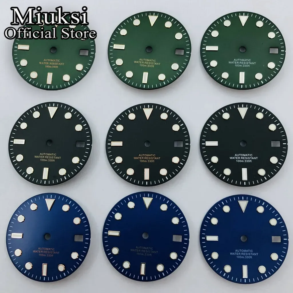 Kits Miuksi 29 mm Black Green Blue Watch Cador