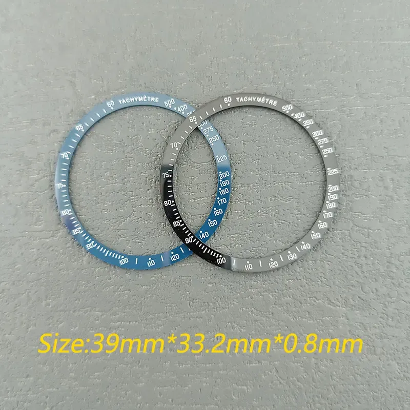 Kits Flat Ceramics Bezel 39mm*33.2mm Icke Luminous Insert Watch Case Out Ring Byte av Watch Accessories Parts Plugin