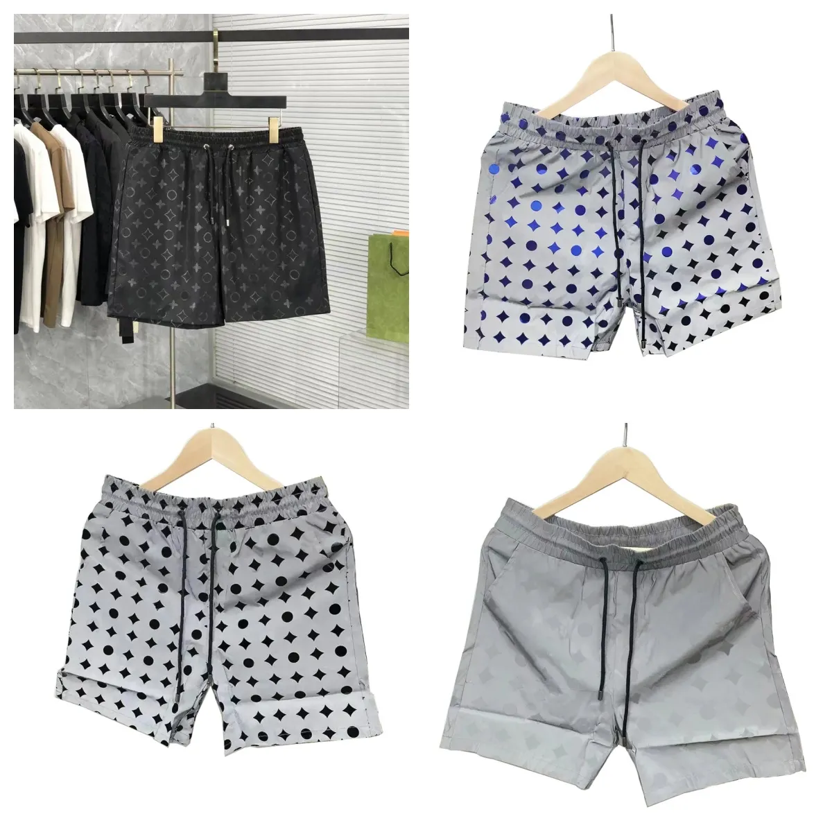 Diseñadores Men Shorts Carta Impresión Impresión Mensos Mens Summer Beach Surf Shorts Pantalones de alta calidad Shorts de baño L6