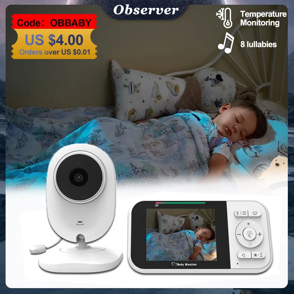 Surveillette Video Baby Monitor 2,4G Wireless avec 2,8 pouces LCD 2 voies Talk Talk Vision Vision de surveillance Caméra de sécurité Babysitter SP218