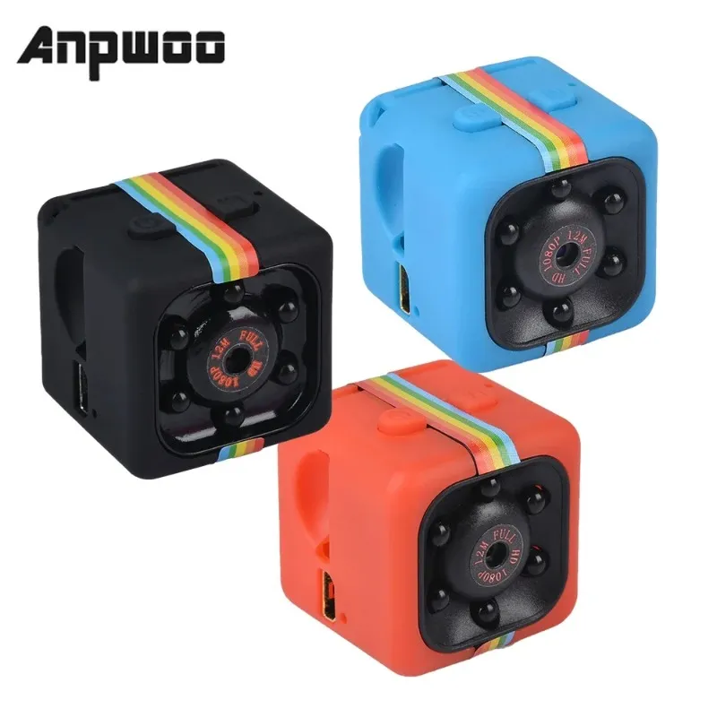 ANPWOO Mini Kamera HD 1080P Sensör Gece Görüşü Kamera Hareketi DVR Mikro Kamera Spor DV Video Dış Mekan için Küçük Kamera