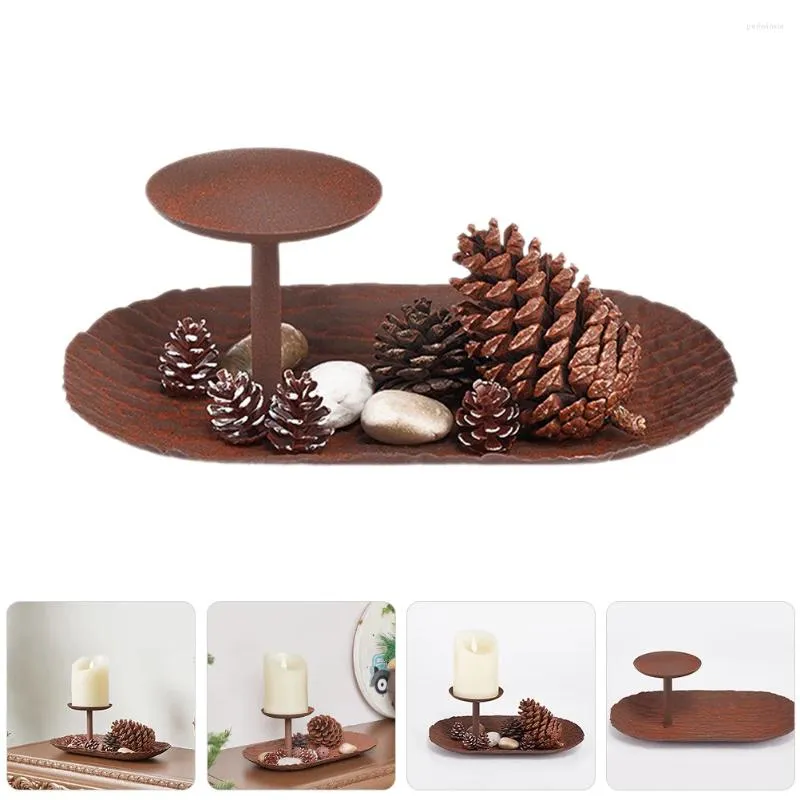 Kandelaars Kerstmis ornamenten Holder middelpunt cadeau bureaublad versiering kandelaar ijzerweiden tealight stand xmas decor decoratie