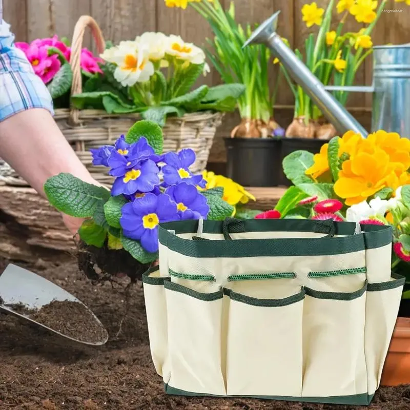 Sacs de rangement Sac fourre-tout à outils de jardin en tissu oxford avec poche de grande capacité de poche de poche d'organisateur yard