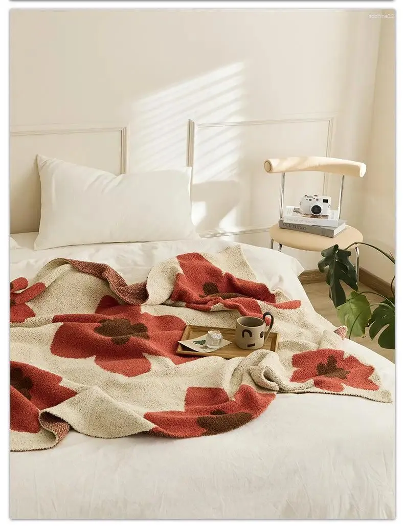 Одеяла класс А вязаный бархатный барной одеял для одиночного отдыха.