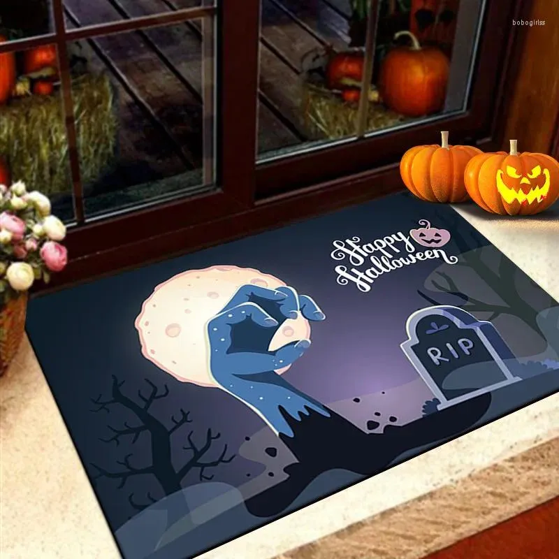 Carpets Halloween Horror Ghost Graft Mabeld Srowning Entrance Portant Home Halway Door Mat Floor Decoration Salon Roard Tapis de salle de bain Tapis