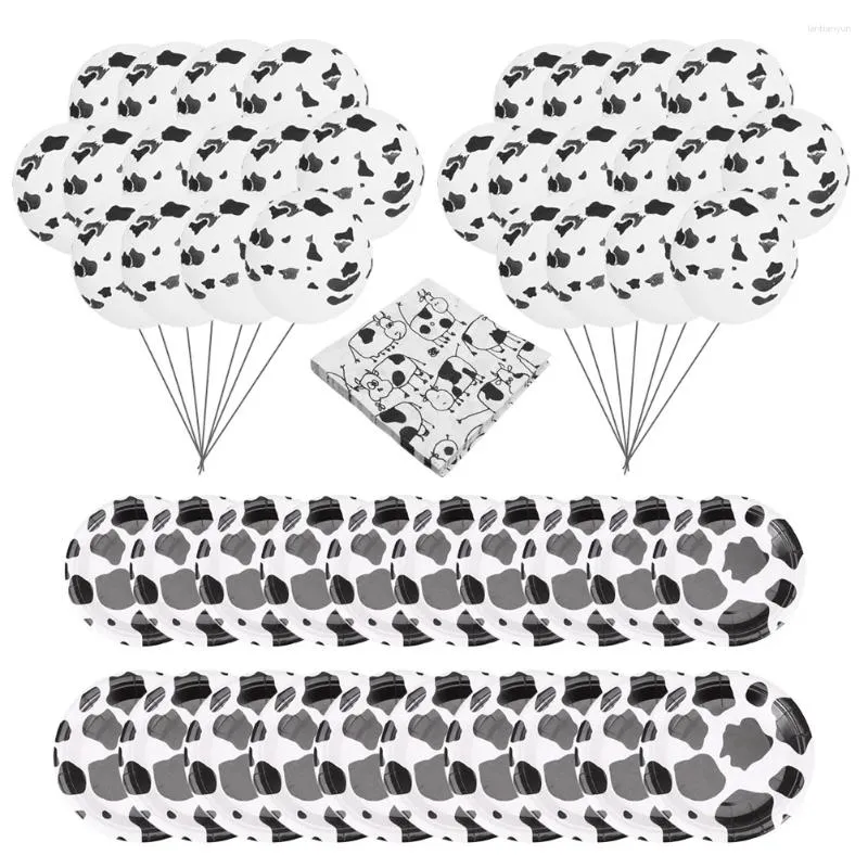 Одноразовый обеденный залог Поставьте корову белые салфетки бумажные декорирование душа собирать шар