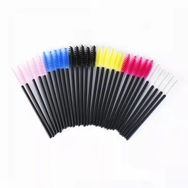 50 datorer Eyelash Makeup Brushes Disponibla Mascara Wands Applicator Eye Lashes Cosmetic Brush Makeups Tool Kit