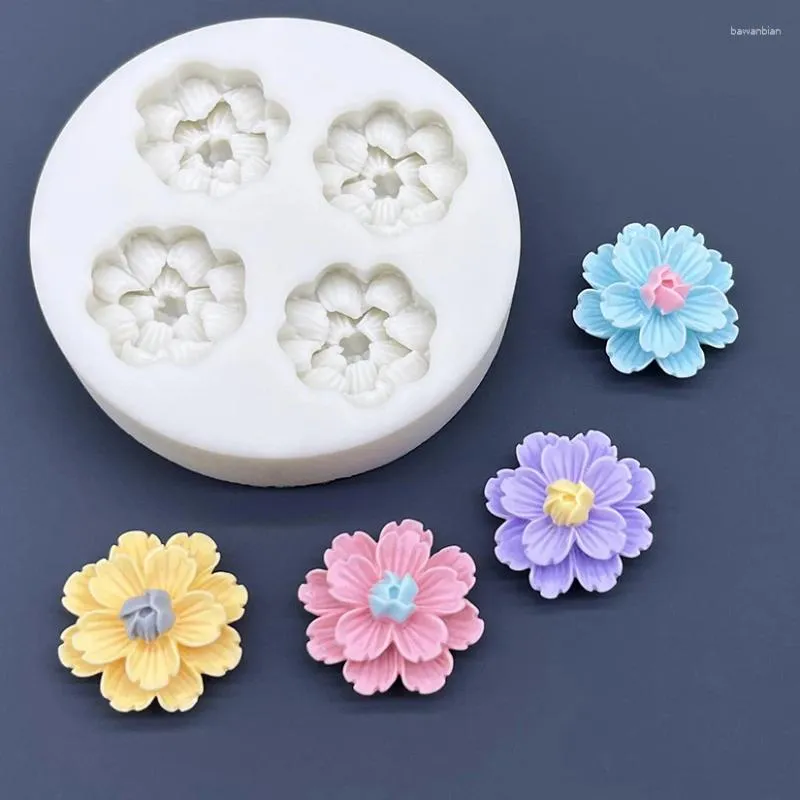 Baking Moulds Flower Daisy Silicone Sugarcraft Mold Resin Tools Cupcake Mould Fondant Cake Decorating