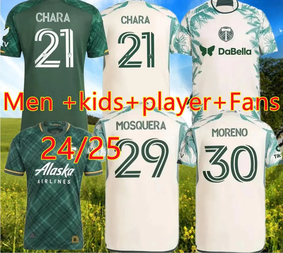 2024 Portland Home Timbers Jerseys de football 24 25 Williamson 19 Mosquera 29 Moreno 30 MATER