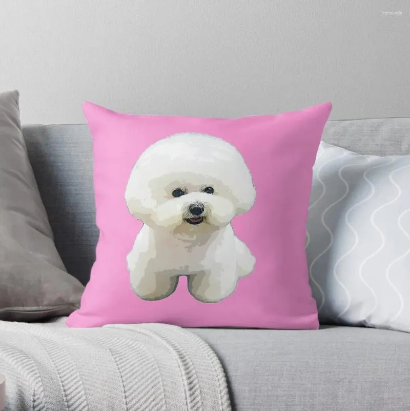 Pillow Bichon Frise Puppy Dog Cutest Fluff Throw Christmas Pillowcase Covers For Sofas