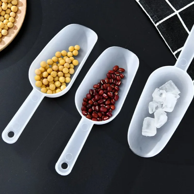 Mini Clear Plastic Ice Scoop Measuring Scoops for Weddings Candy Dessert Buffet Ice Cream Protein Powder