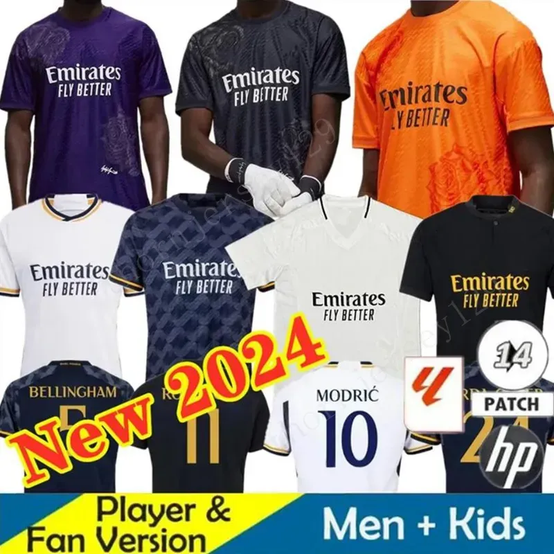 Bellingham Soccer Jerseys 23 24 Y-3 Футбольная рубашка Vini Jr Camavinga Alaba опасность Asensio Modric Marcelo Real Madrids Финал футбольные майки Camiseta Men Child