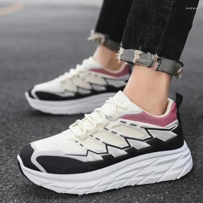 Casual Shoes Men's Thick Bottom Running Mixed Colors Pet Sneakers Round Head Walking Outsed Comfort Lightweight Jogging Trainers