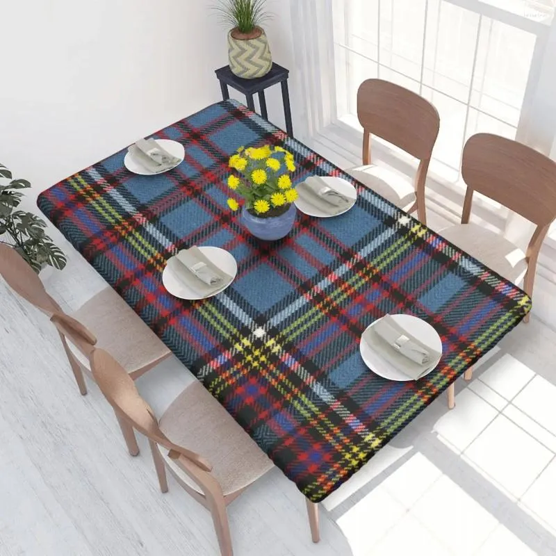 Tableau à table rectangulaire imperméable moderne moderne tartan Plaid Cover Geométrique Gingham de 4ft Couche pour pique-nique