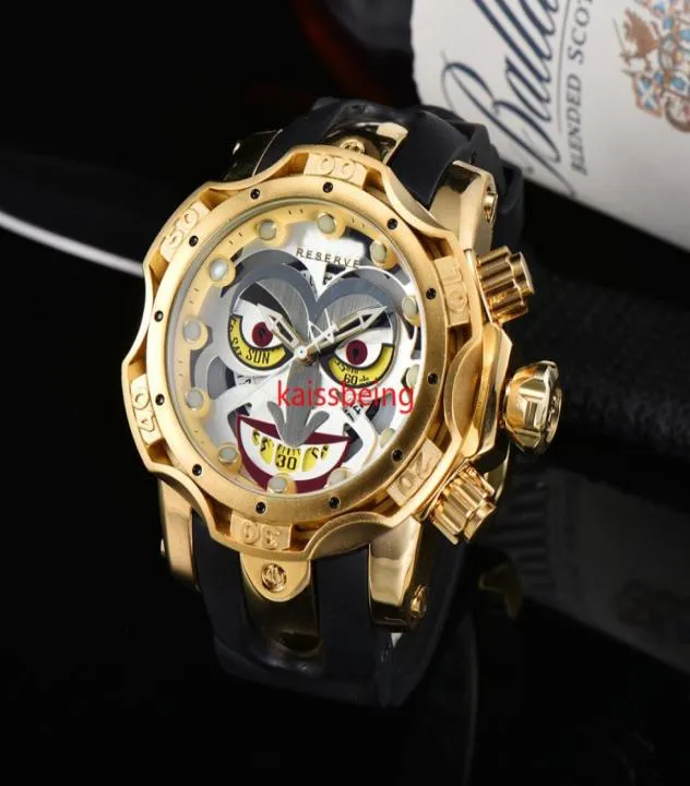 138 marchio di lusso Riserva imbattuta Venom DC Comics Joker Bubba cinturino 52mm Men Quartz Watch Reloj Hombres6552200