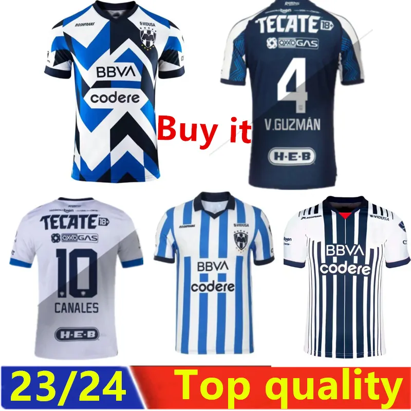 Liga MX 2023 2024 Camiseta Monterrey Sergio Canales Jesus Corona Luis Romo Victor Guzman German Berterame Meza Rogelio Funes Mori Soccer Jerseys 3927