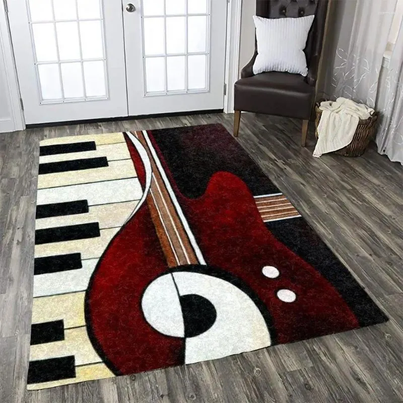 Dywany klasyczny gitarę dywan 3D nadruk dywanowy do salonu do formy flanel flanelowa sypialnia bez poślizgu podłoga