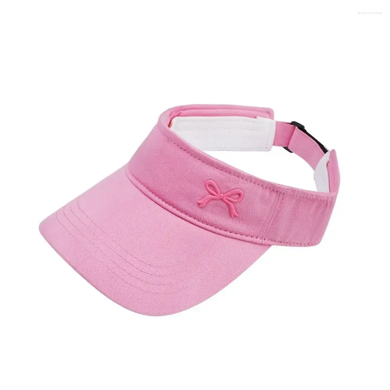Geniş Memul Şapkalar İşlemeli Bowknot Nakış Yay Şapkası Plaj Kapağı UV Koruma Vizör Güneş Kadın Yaz Tatil