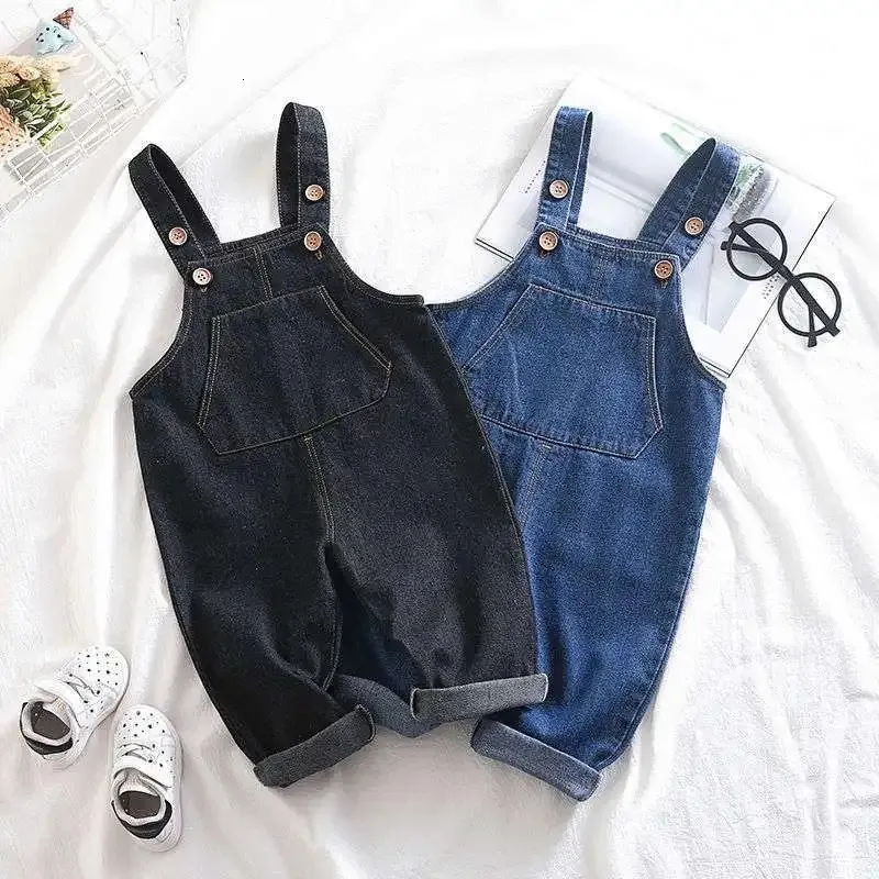 Ienens Kinder Baby Kleidung Jumper Jungen Mädchen Dungarees Infant Playsuit Hosen Jeans Jeans Overall Kleinkind Jumpsuit 2 3 4 5 6 Jahre 240323