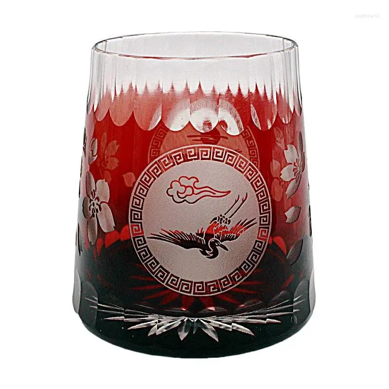 Wine Glasses Japanese Edo Cut Glass Whisky Personalized Creative Hand Carved Home Bar Gifts