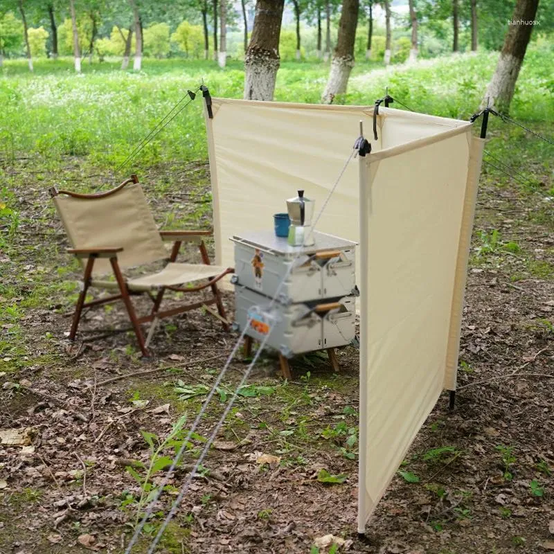 Tentes et abris en plein air camping multi-fonctionnel clôture à vent 210d écran de parts de soleil bricolage oxford pour la poussière de protection de la vie privée