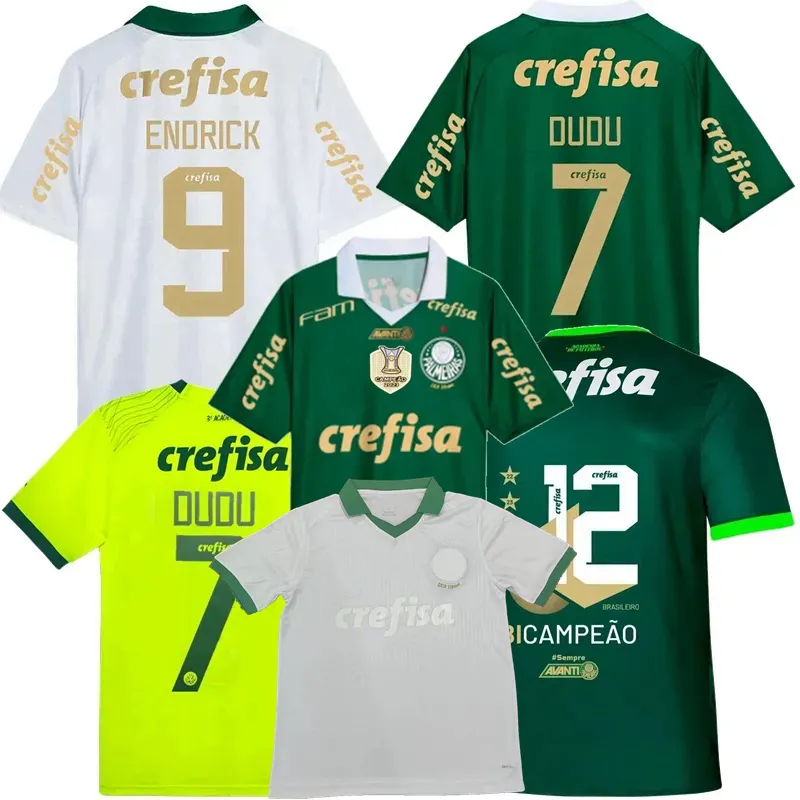 Fan del giocatore 23 24 25 Maglie da calcio Palmeiras 2023 2024 2025 Endrick Rony Dudu G.Gomez R.Veiga Menino Piquerez Cerqueira Breno Ze Rafael Football Men Shirt 4xl