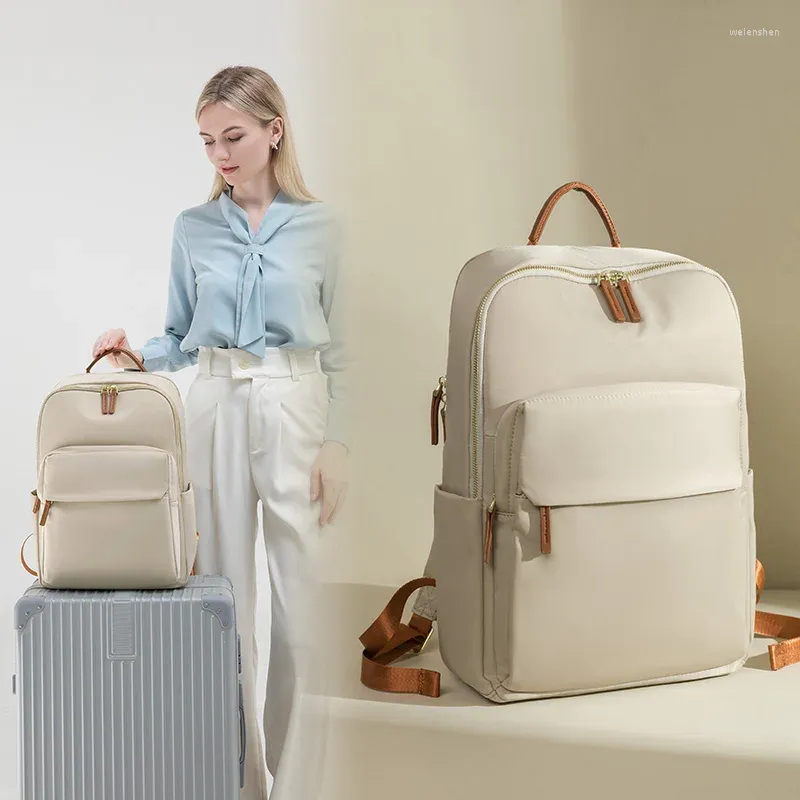 Schooltassen Zakelijke reisbags voor laptop 16 inch maat vrouwelijke grote capaciteit rugzakken 15 "Computer terugpakketten pendelen vrouwen mode