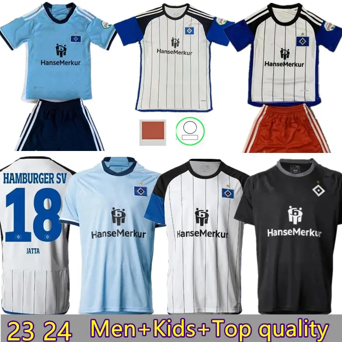 2024 Hamburg SV Football Jersey Vagnoman Onana Leibold Reis 23 24 HSV Mäns barns set Football Shirt Uniform