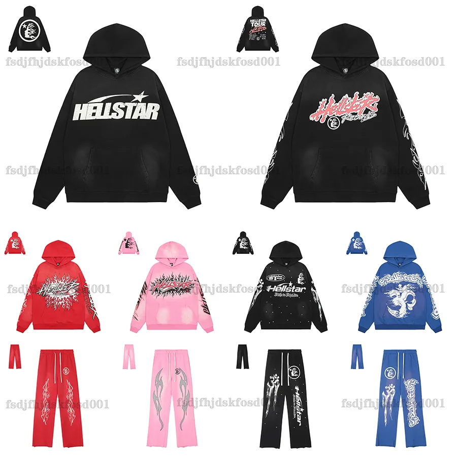 Designer Hellstar Hoodie Mens hoodies Hellstars Hooded Sweatshirt Womens T Shirt American Casual Pants Tracksuits hoody hoodys US size S-XL