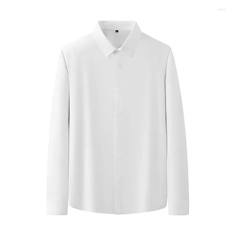 Men's Casual Shirts Arrival Fashion Black Technology Three Prevention Business Square Long Sleeve Shirt Plus Size XL-5XL 6XL7XL8XL