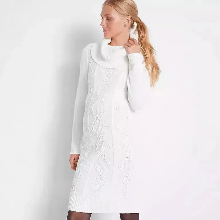 white christmas dresses Ivory Striped Basic Maternity Sweater Dress main image 1
