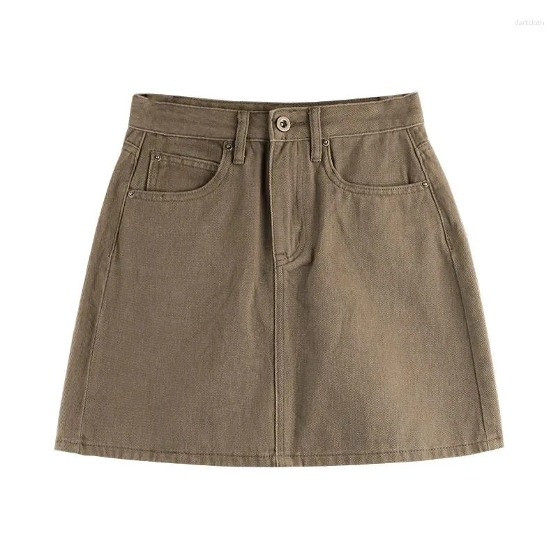 Spódnice dżinsowe mini spódnica kobiet podstawowa linia bawełniana krótka m l