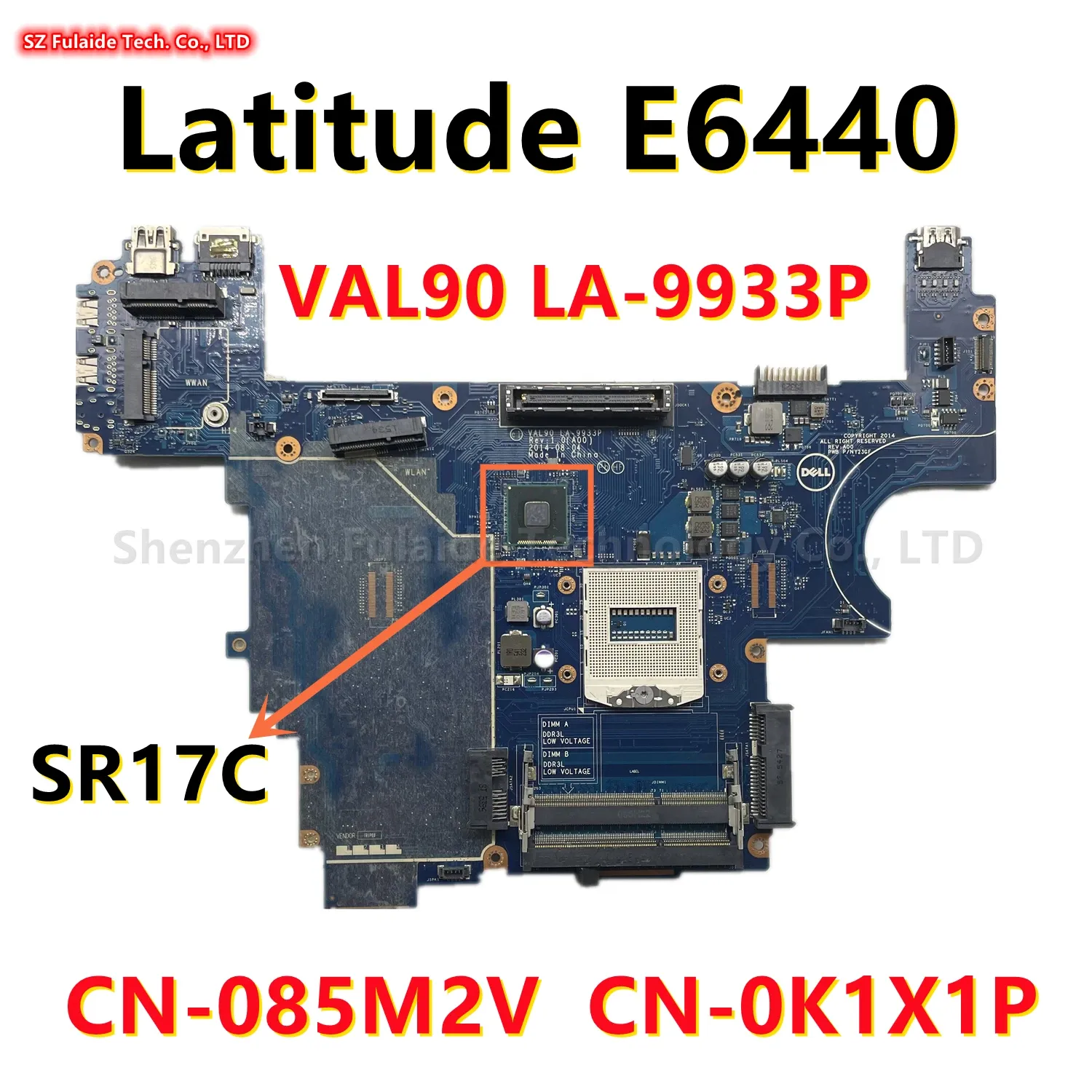 Scheda madre Val90 LA9933P per Dell Latitude E6440 Laptop Mother Board con HM86 SR17C DDR3 CN085M2V CN0K1X1P MAINSTOMAGNA TESTO IN