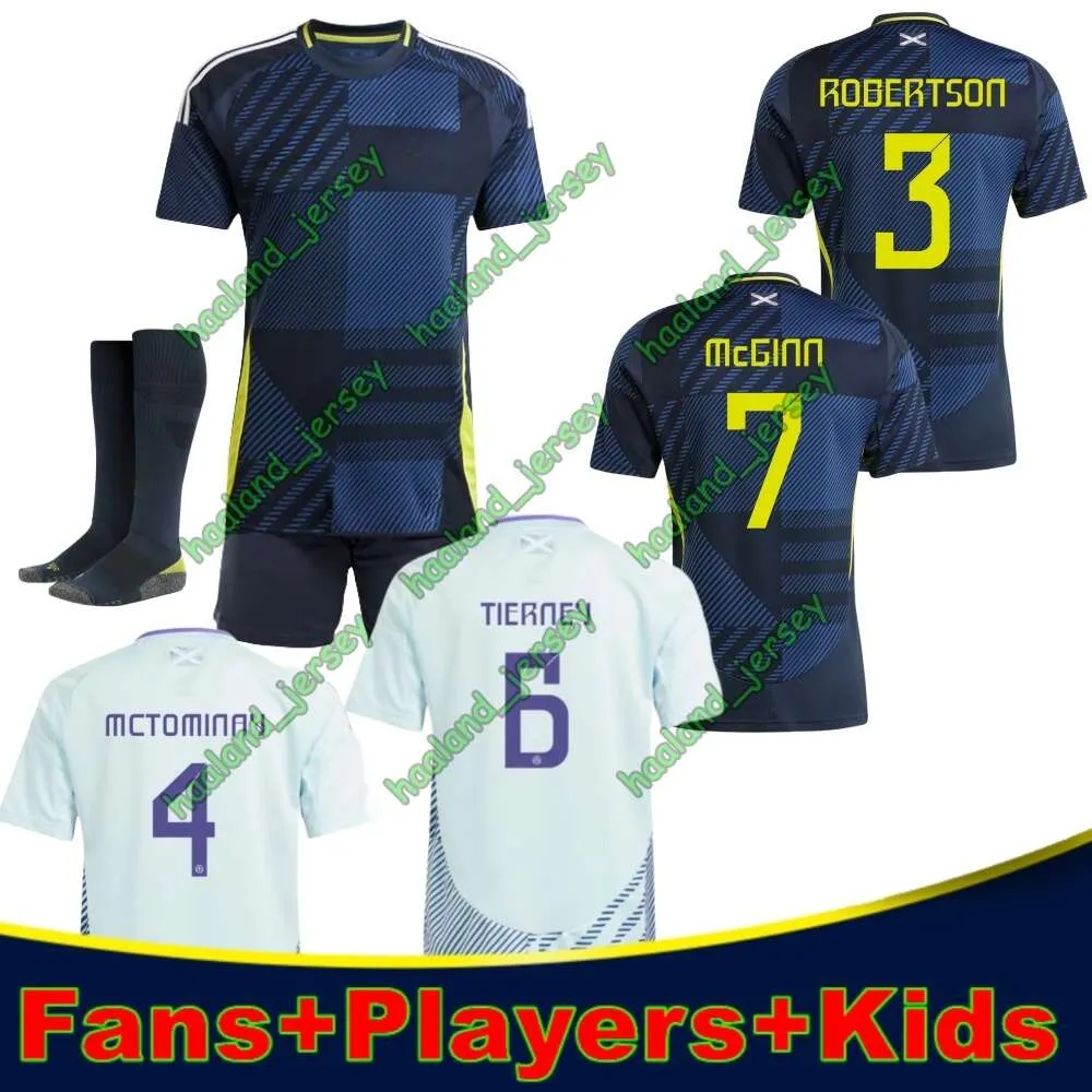 McTominay Scotland voetbalhemd 2024 Voetbalkit Schotse nationale team McGinn voetbalshirt Children's Set Home Navy Blue Robertson Soccer Jersey