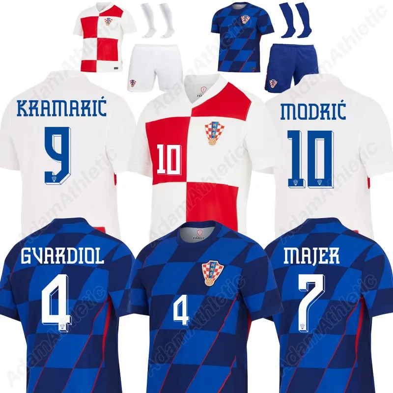 Camiseta Croacia MODRIC soccer jersey 2024 GVARDIOL KRAMARIC KOVACIC Croacia football shirts 24 25 SUKER BROZOVIC MAJER jersey kids kit player version