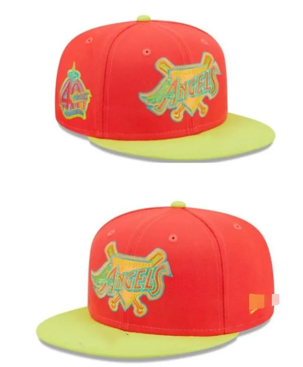 2024 Los Angeles "Angels" Beyzbol Snapback Sun Caps Champions World Series Erkek Kadın Futbol Şapkaları Snapback Strapack Hip Hop Spor Şapkası Karışımı A0